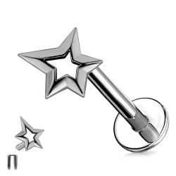 Labret de Acero Quirúrgico con Estrella