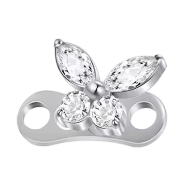 Microdermal de Titanio ASTM F136 con Circonitas Tipo Mariposa - 09 / 1.2mm