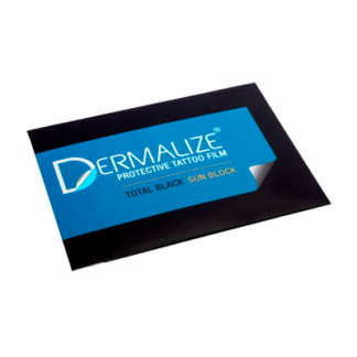 Dermalize Pro Total Black Sun Block - Película protectora para tatuajes precortadas - 15 x 10 cm