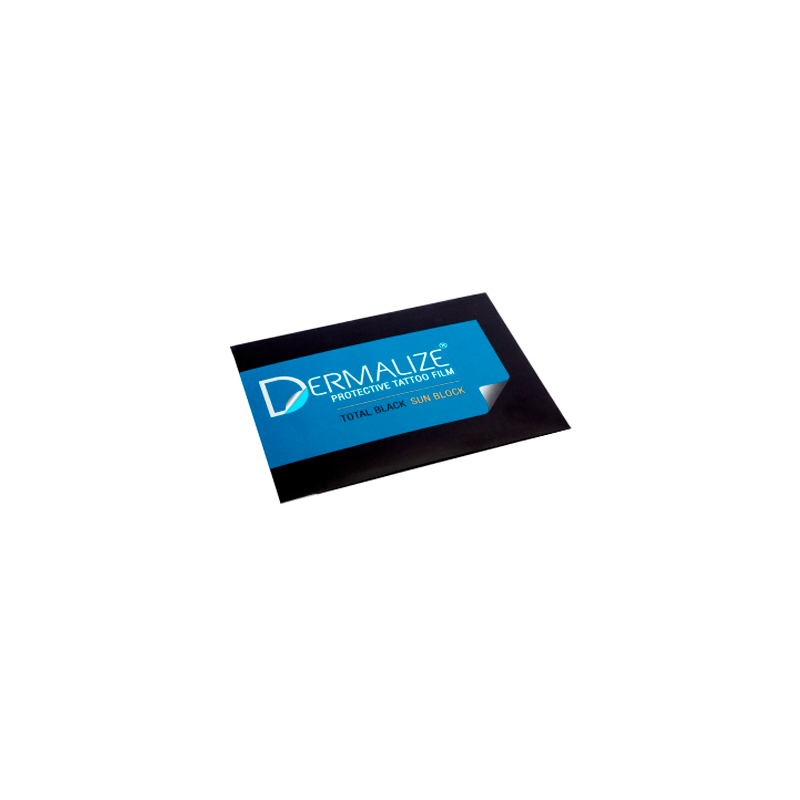 Dermalize Pro Total Black Sun Block - Película protectora para tatuajes precortadas - 15 x 10 cm