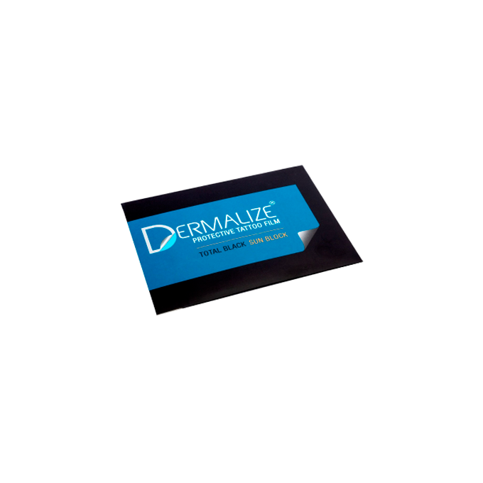 Dermalize Pro Total Black Sun Block - Película protectora para tatuajes precortadas - 15 x 10 cm