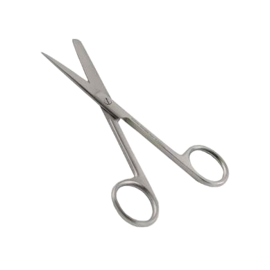 Tijera para Piercings de Acero Quirúrgico Punta Roma - 14 cm