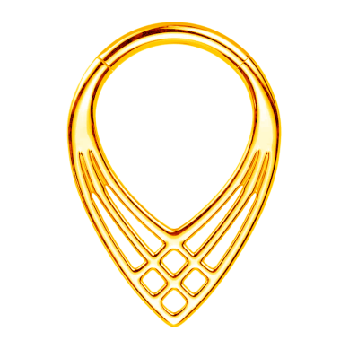 Aro para Septum de Titanio ASTM F136 en Forma de Lágrima