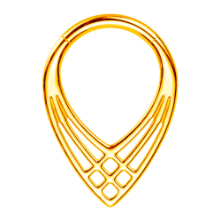 Aro para Septum de Titanio ASTM F136 en Forma de Lágrima