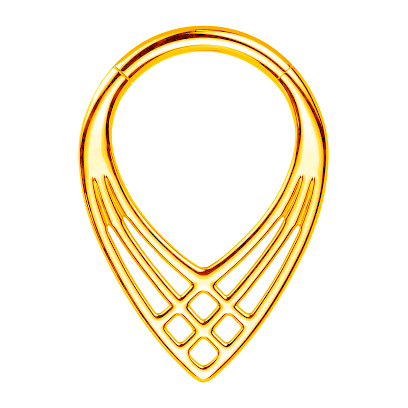 Aro para Septum de Titanio ASTM F136 en Forma de Lágrima