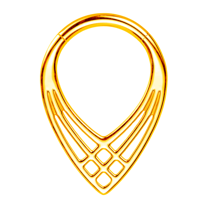 Aro para Septum de Titanio ASTM F136 en Forma de Lágrima