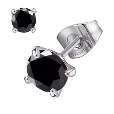 Pendientes de Titanio con Circonita Cubica