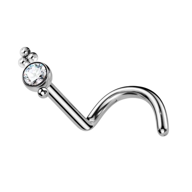 Piercing Espiral de Titanio ASTM F136 con Circonita Premium Zirconia