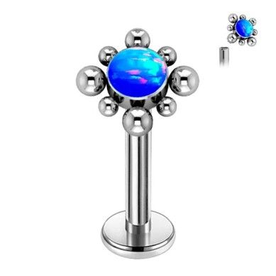 Piercing Hélix de Titanio ASTM F136 con Ópalo