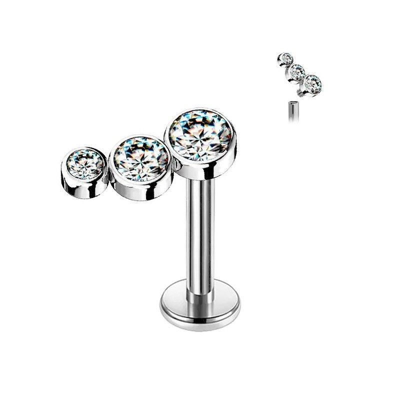 Hélix de Titanio ASTM F136 con Cristales Premium Zirconia
