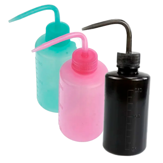Botella de plástico transparente para jabón 250ml (box)