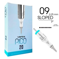 Vertix Pico 9 SLOPED / 0.25mm Long Taper (paquete de 20 unidades)