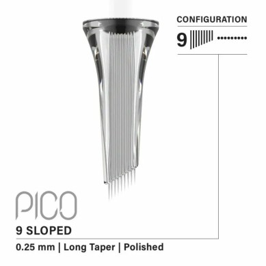 Vertix Pico 9 SLOPED / 0.25mm Long Taper (paquete de 20 unidades)
