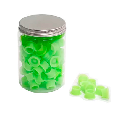 Caps de Silicona Verde - 100uds