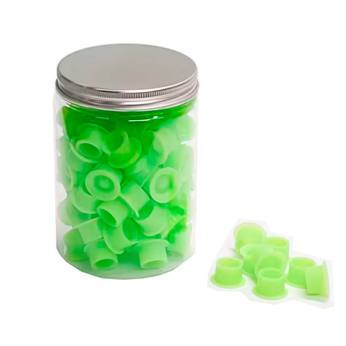 Caps de Silicona Verde - 100uds