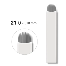 Agujas para plumas / microblading 21U-0.18mm (Round magnum)