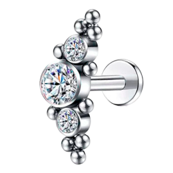 Piercing Hélix de Titanio ASTM F136 con Circonitas Cubicas