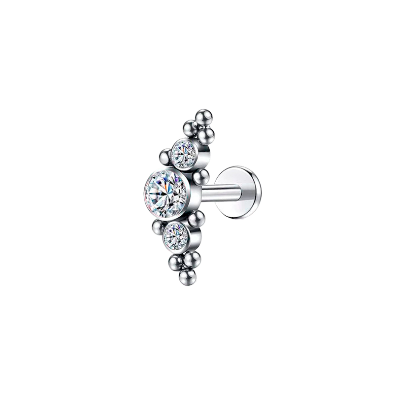 Piercing Hélix de Titanio ASTM F136 con Circonitas Cubicas