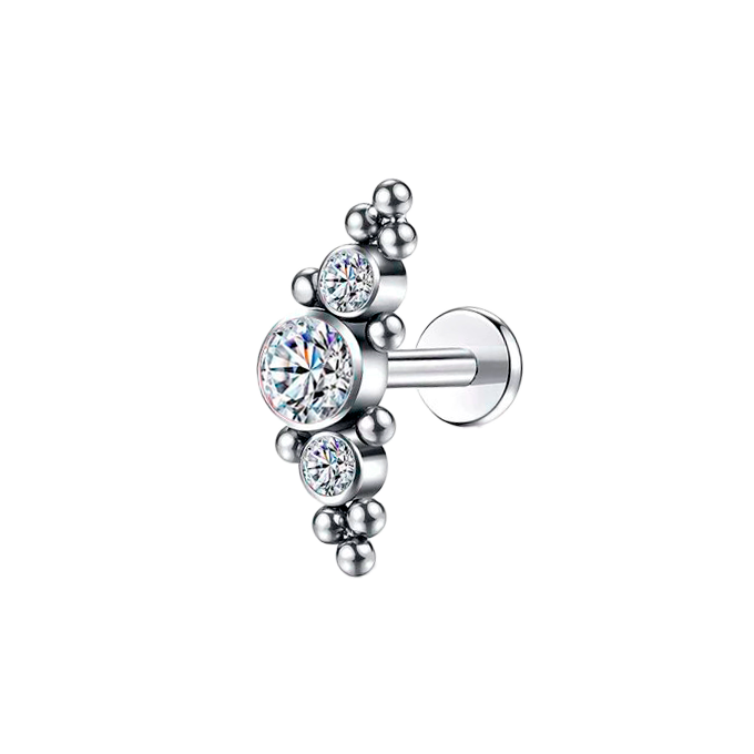 Piercing Hélix de Titanio ASTM F136 con Circonitas Cubicas