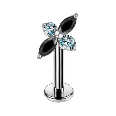 Piercing Hélix de Titanio ASTM F136 con Zirconia Cúbica y Rosca Interna