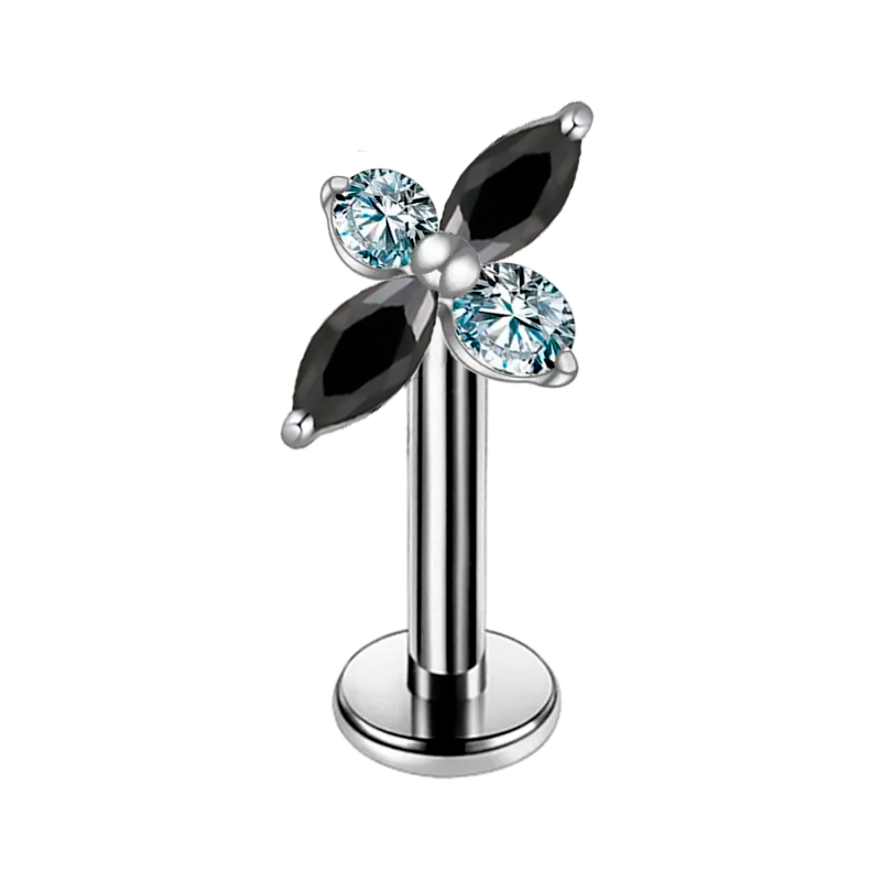 Piercing Hélix de Titanio ASTM F136 con Zirconia Cúbica y Rosca Interna