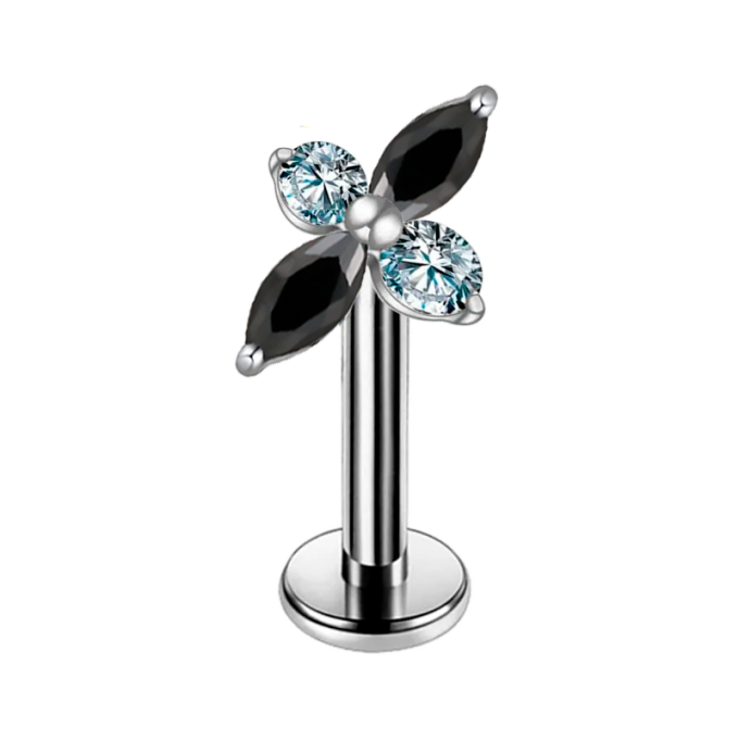 Piercing Hélix de Titanio ASTM F136 con Zirconia Cúbica y Rosca Interna