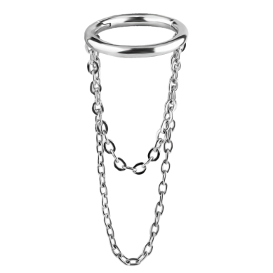 Anillo de Acero Quirúrgico con Cadenas Colgante