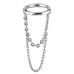 Anillo de Acero Quirúrgico con Cadenas Colgante