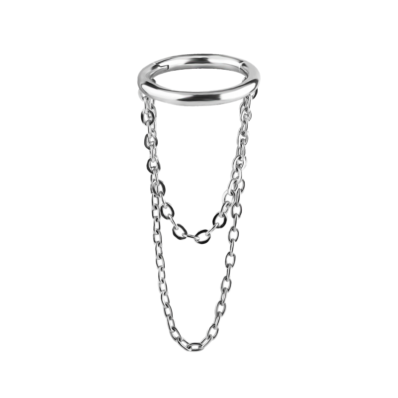 Anillo de Acero Quirúrgico con Cadenas Colgante