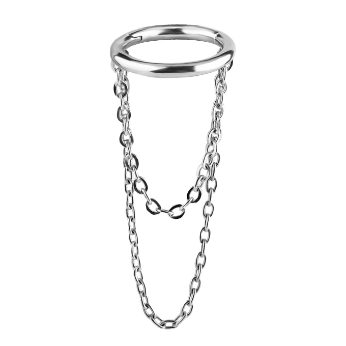 Anillo de Acero Quirúrgico con Cadenas Colgante