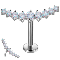 Hélix Piercing de Acero Quirúrgico con Cristales Premium Zirconia