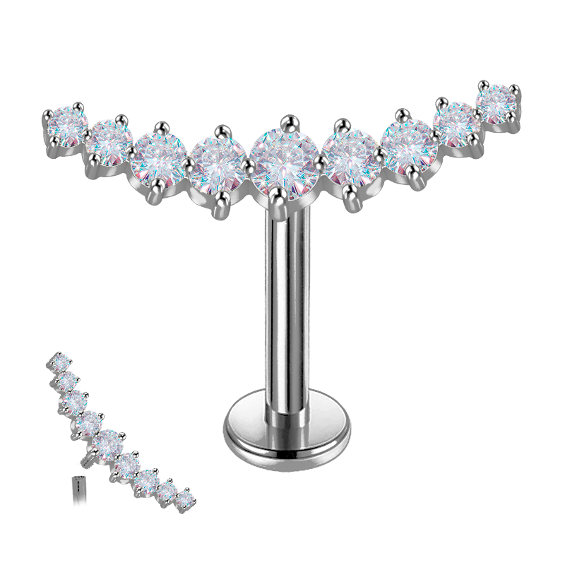 Hélix Piercing de Acero Quirúrgico con Cristales Premium Zirconia