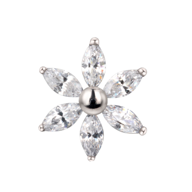 Piercing de Titanio ASTM F136 tipo Flor Marquize