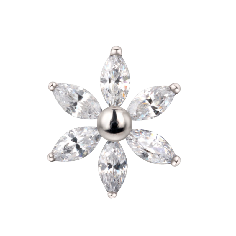 Piercing de Titanio ASTM F136 tipo Flor Marquize