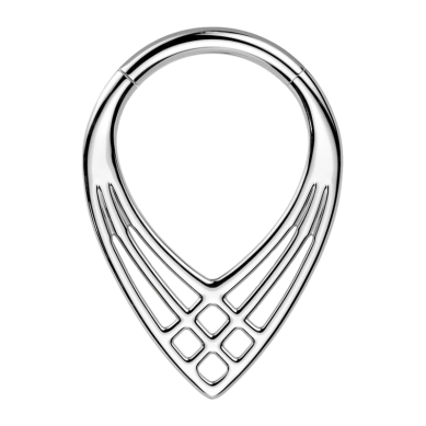 Aro Septum de Titanio ASTM F136 en Forma de Lágrima