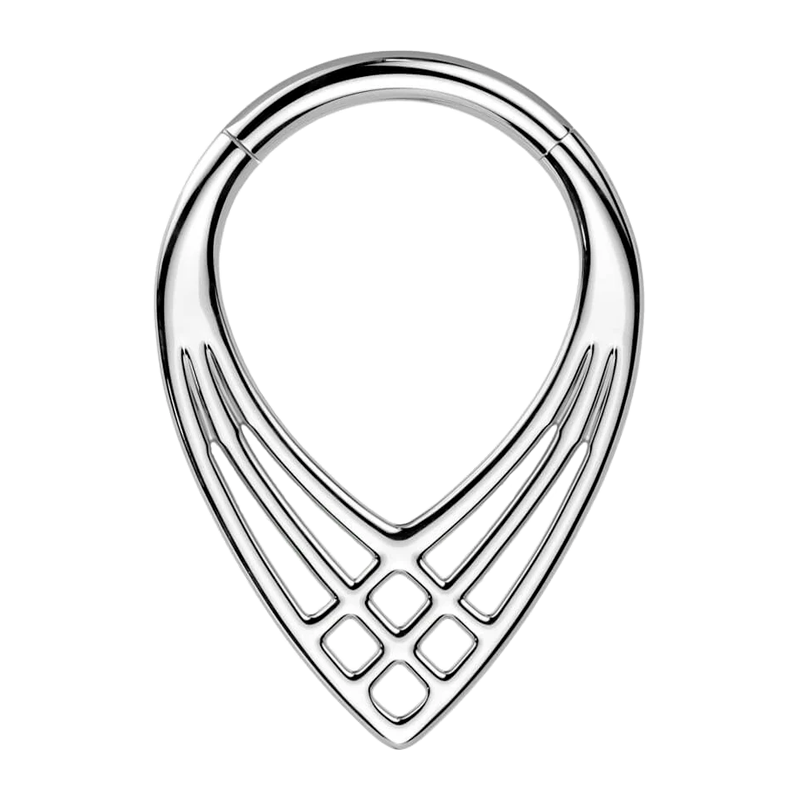 Aro Septum de Titanio ASTM F136 en Forma de Lágrima