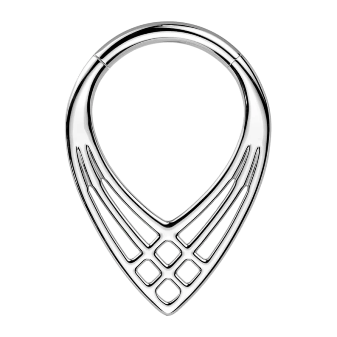 Aro Septum de Titanio ASTM F136 en Forma de Lágrima