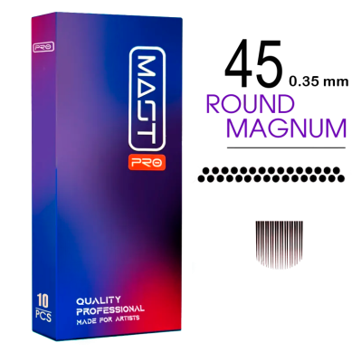 45RM Agujas de tatuajes MAST round magnum 0.35mm (10 uds )
