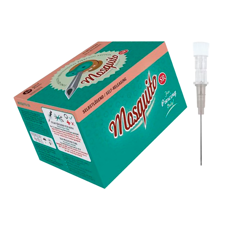Agujas para Piercing Mosquito con Catéter Autodesechable 16G