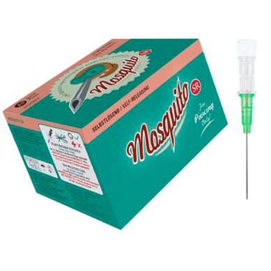 Agujas para Piercing Mosquito con Catéter Autodesechable 18G