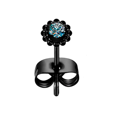 Pendientes de Titanio ASTM F136 con Cristal Premium Zirconia y Bolitas