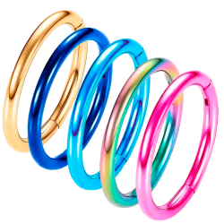 Aros Cierre Fácil de Titanio ASTM F136 Anodizados