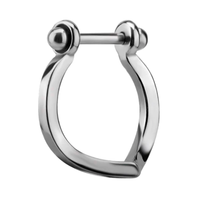 Anillo de Concha tipo Lagrima con Micro Barbell de Acero Quirúrgico