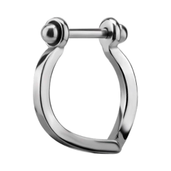 Anillo de Concha tipo Lagrima con Micro Barbell de Acero Quirúrgico
