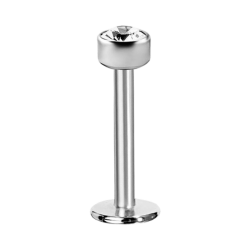 Labret de Titanio con Rosca Interna y Cristal