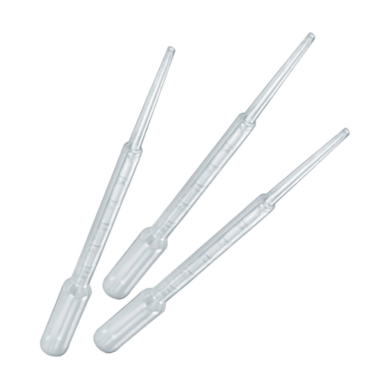 Pipeta de plástico graduada 3 ml - 5uds, 10uds, 25uds