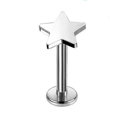 Labret de Titanio de Rosca Interna estilo Estrella