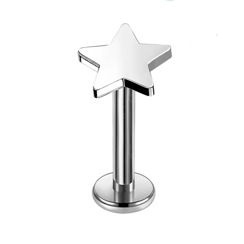 Labret de Titanio de Rosca Interna estilo Estrella