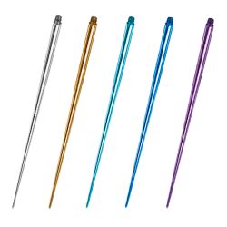 PIN Insertion de titanio ASTM F-136 de diferentes colores para piercings roscado internamente 0.9/1.2mm