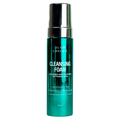 Espuma Limpiadora de Tatuaje con Aloe Vera - 220 ML
